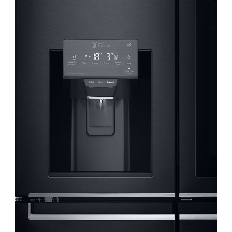 آب ریز و یخ ریز و کنترل پنل لمسی یخچال فریزر X31 یا GR-X31FTMHL رنگ مشکی