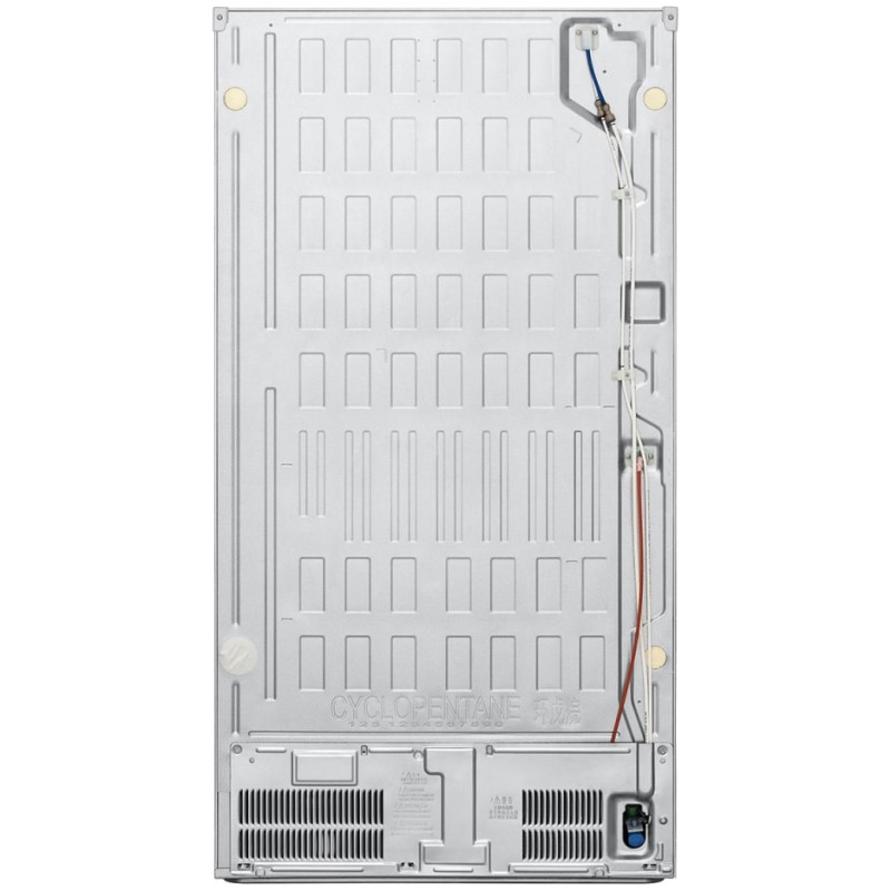 طراحی و نمای پشت یخچال فریزر  GR-X39FFQRL از نمای پهلو رنگ سفید