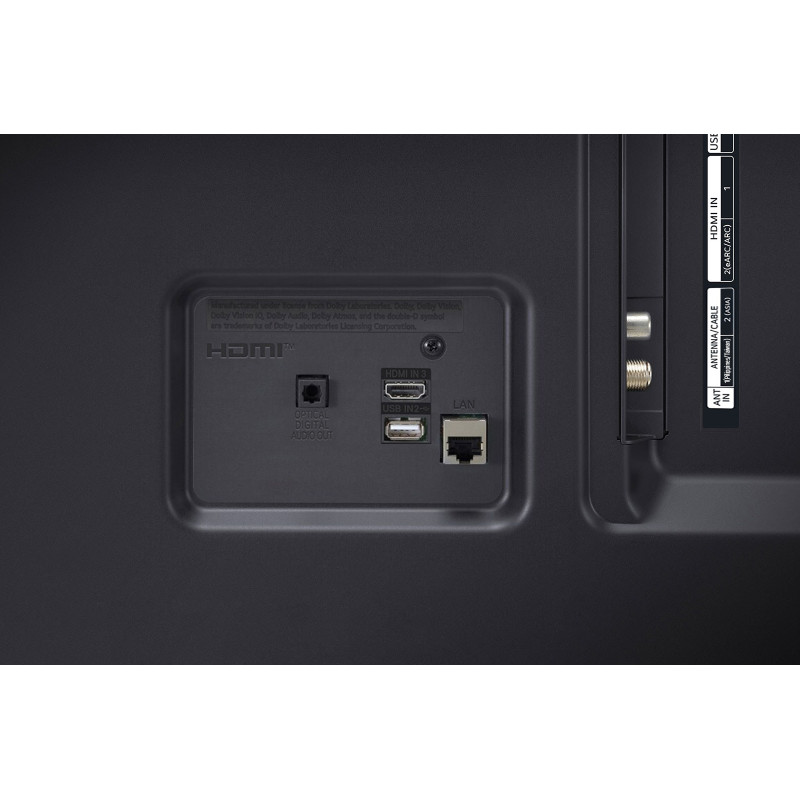 پورت های پشت تلویزیون ال جی یو تی 8050 سایز 75 اینچ