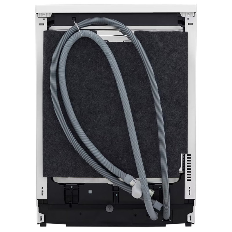 طراحی پشت و لوله های اتصال ورودی و خروجی ماشین ظرفشویی ال جی DFC532FW یا 532 رنگ سفید