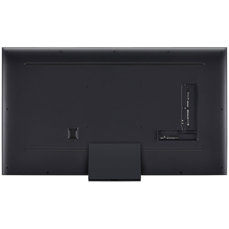 طراحی و نمای پشت تلویزیون ال جی 75UT9100 با پایه نصب شده در حالت استاندارد