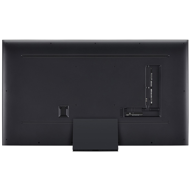 طراحی و نمای پشت تلویزیون ال جی 65UT9100 با پایه نصب شده در حالت استاندارد