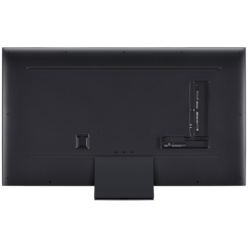 طراحی و نمای پشت تلویزیون ال جی 65UT9100 با پایه نصب شده در حالت Soundbar