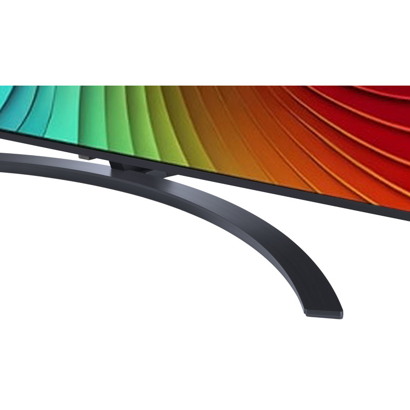 طراحی هلالی شکل پایه تلویزیون ال جی 75NANO84 محصول 2024