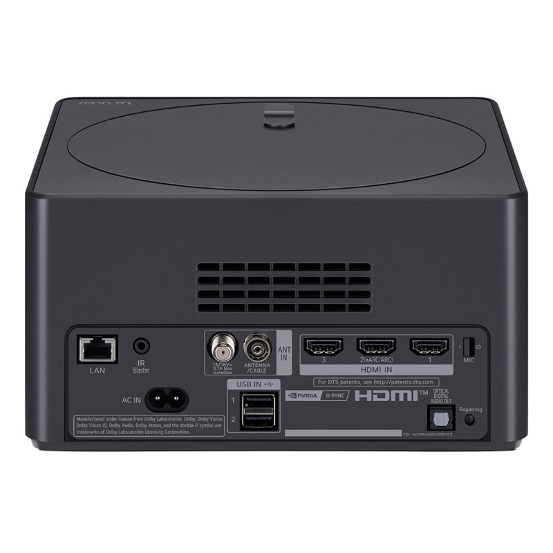 نمای پشت درگاه های ورودی و خروجی Zero Connect Box تلویزیون LG 65M4