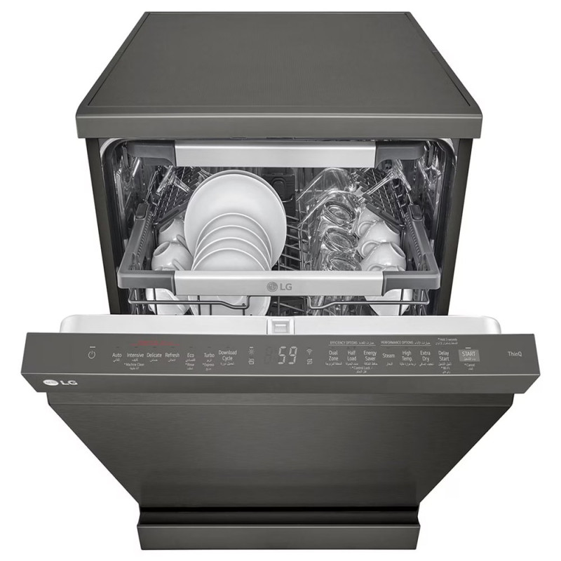 صفحه نمایش مخفی و دکمه های کنترلی ماشین ظرفشویی ال جی DFC335HD