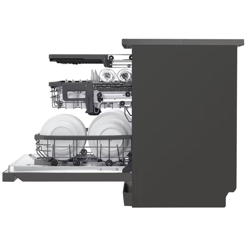 نمای بغل ماشین ظرفشویی ال جی DFC335HD دودی