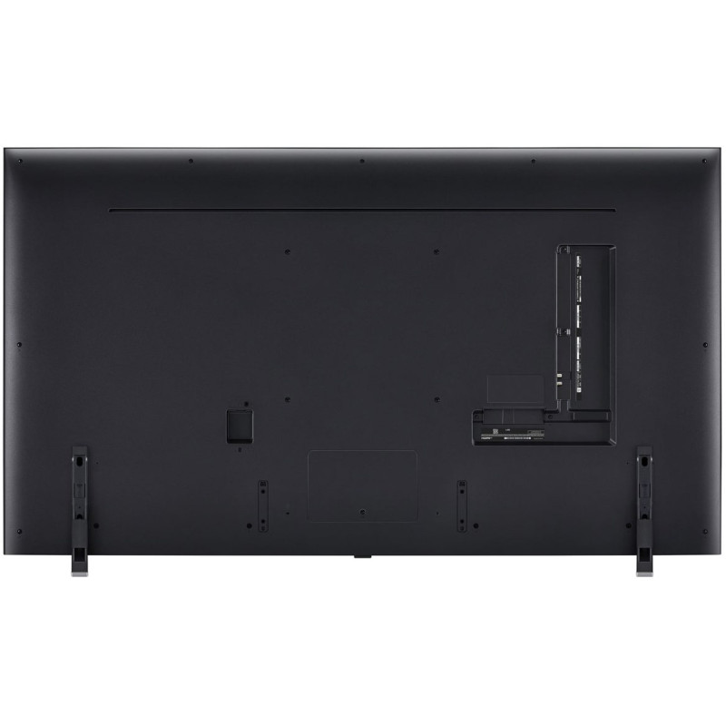 طراحی و نمای پشت تلویزیون ال جی 65QNED85 2024 با پایه نصب شده در حالت استاندارد