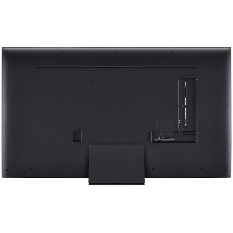 طراحی و نمای پشت تلویزیون ال جی 65QNED86 2024 با پایه نصب شده در حالت استاندارد