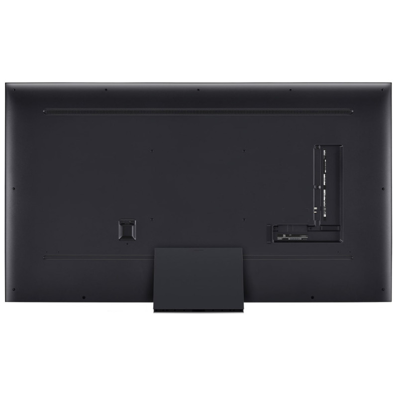 نمای پشت تلویزیون ال جی 75QNED86 2024 با پایه نصب شده در حالت استاندارد