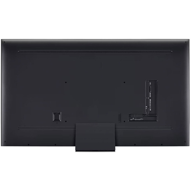 طراحی و نمای پشت تلویزیون ال جی 86QNED86 2024 با پایه نصب شده در حالت استاندارد