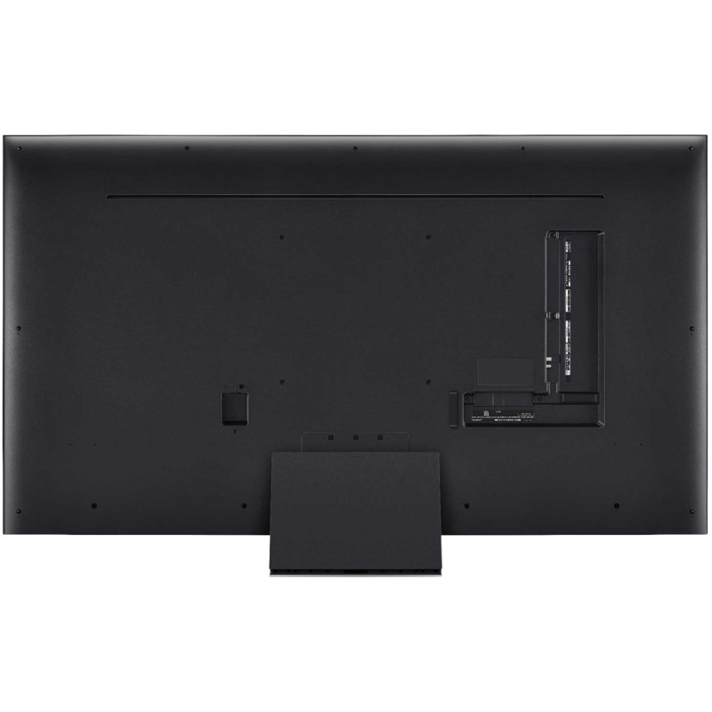 طراحی و نمای پشت تلویزیون 2024 LG 65QNED87 با پایه در حالت ساندبار