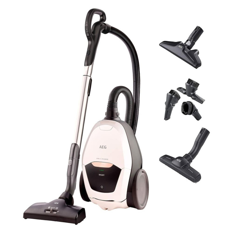 جاروبرقی آاگ VX82 ALR همراه با نازل های مخصوص تمیز کردن سطوح مختلف