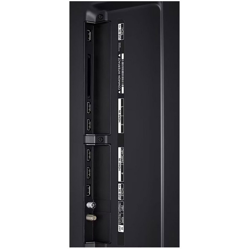 پورت های ورودی خروجی کناری تلویزیون ال جی 50QNED85 محصول 2024