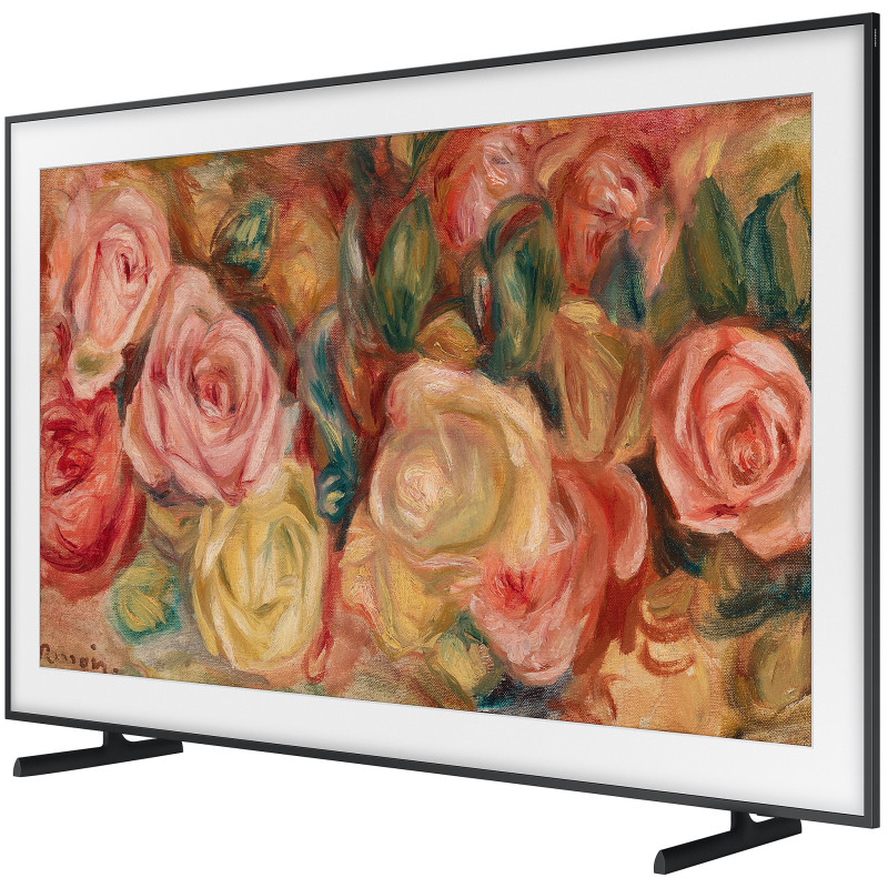 تلویزیون فریم سامسونگ 85LS03D با پایه های نصب شده در حالت ساندبار یک (Soundbar Position 1)