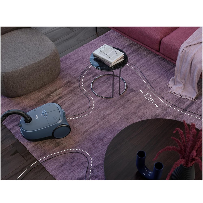 جاروبرقی 2023 آاگ AB61C2DB با طول سیم 9 متر و شعاع کارکرد 12 متری