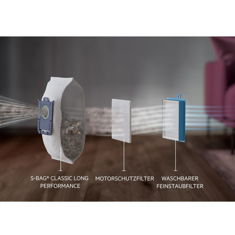 جاروبرقی آاگ AB61C1OKO دارای کیسه s-bag و فیلتر هپا