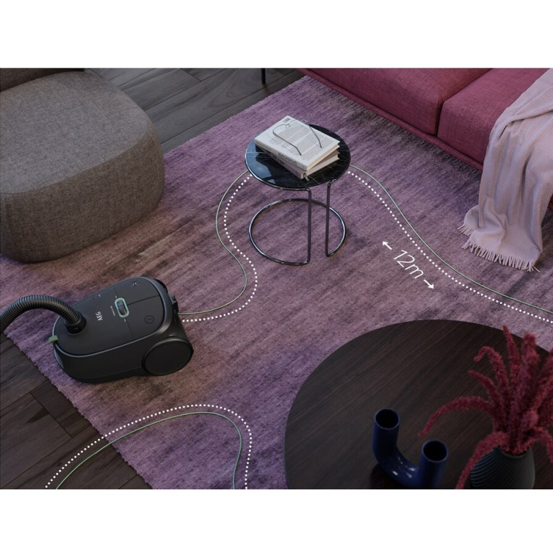 جاروبرقی 2023 آاگ AB61C1OKO با طول سیم 9 متر و شعاع کارکرد 12 متری