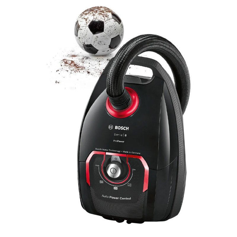 خرید جاروبرقی کیسه ای بوش BGL8POW2 ترکیب رنگ مشکی و قرمز