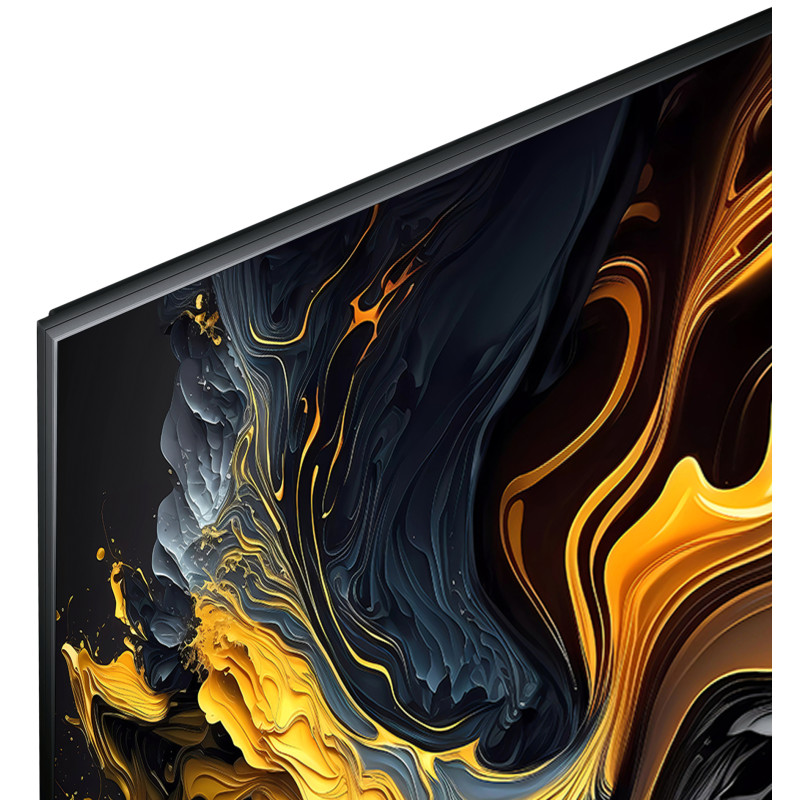 حاشیه ها و قاب باریک اطراف صفحه نمایش تلویزیون شیائومی 100MAX 2025 محصول 2024