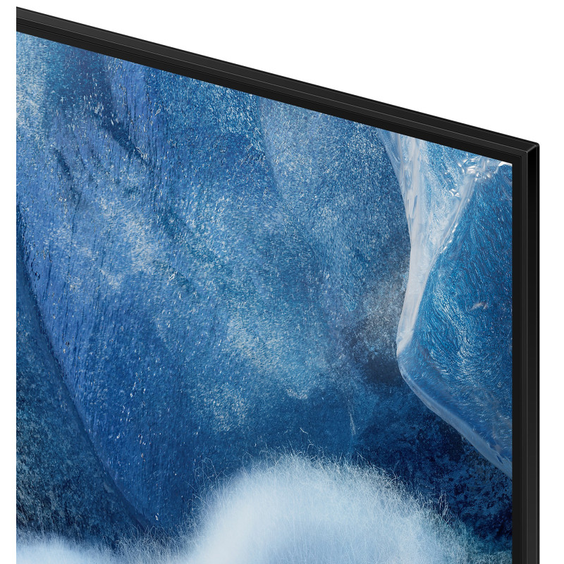 حاشیه ها و قاب باریک اطراف صفحه نمایش تلویزیون سامسونگ 55Q8F محصول 2025 مونتاژ مصر