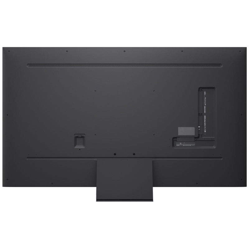 طراحی و نمای پشت تلویزیون ال جی 75QNED86 2025 QNED Evo Edge MiniLED مونتاژ لهستان با پایه نصب شده در حالت ساندبار