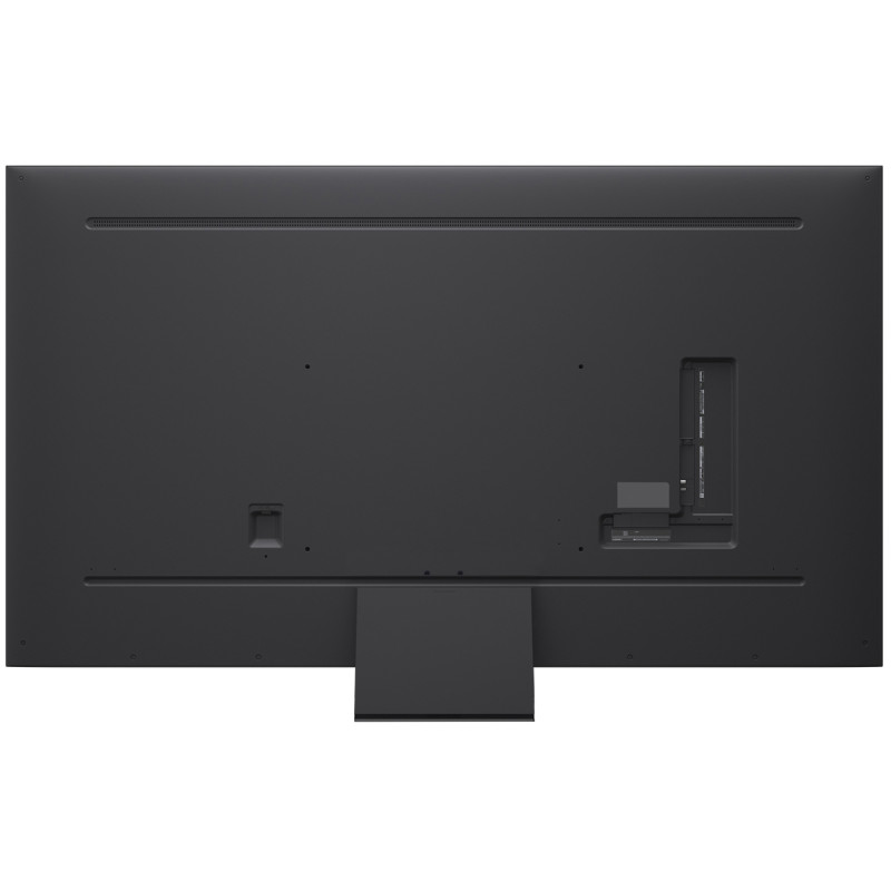 طراحی و نمای پشت تلویزیون ال جی 86QNED86 2025 QNED Evo Edge MiniLED مونتاژ لهستان با پایه نصب شده در حالت ساندبار