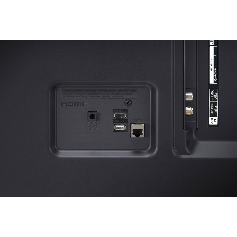 پورت های پشت تلویزیون ال جی یو تی 8000 سایز 75 اینچ مونتاژ مصر و اندونزی