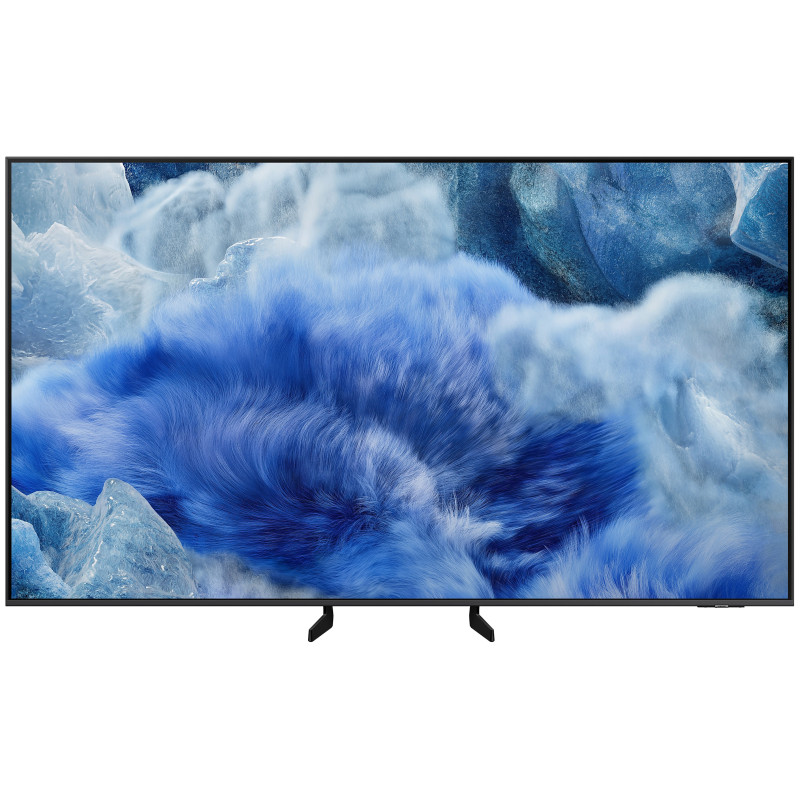 تلویزیون Samsung 55Q8F 2025 مونتاژ مجارستان و اسلواکی با پایه نصب شده در حالت نزدیک به هم (Narrow Position)