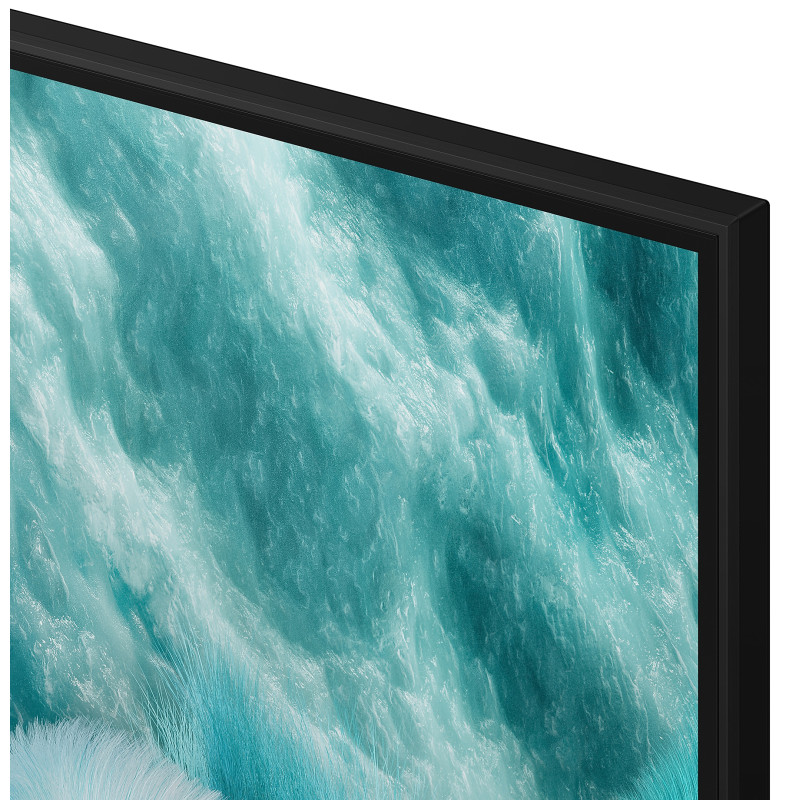 طراحی حاشیه ها و قاب باریک اطراف صفحه نمایش تلویزیون سامسونگ 65Q7F محصول 2025