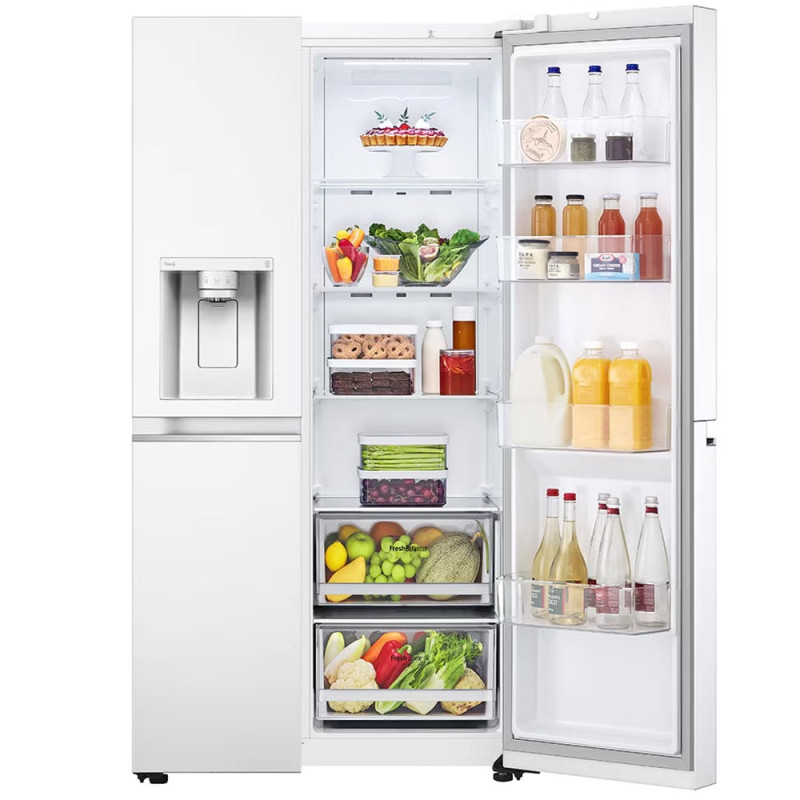 یخچال فریزر بنتلی ال جی GC-J257SQSV رنگ سفید با ظرفیت کل 674 لیتر