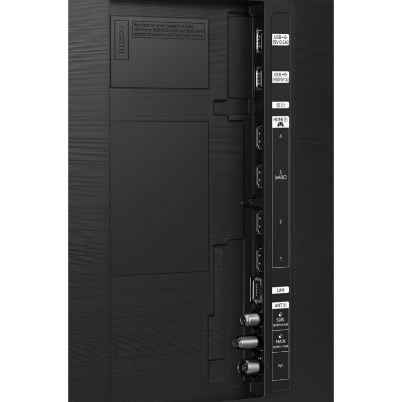 پورت های ورودی خروجی تلویزیون سامسونگ 85QN90F مونتاژ مجارستان و اسلواکی