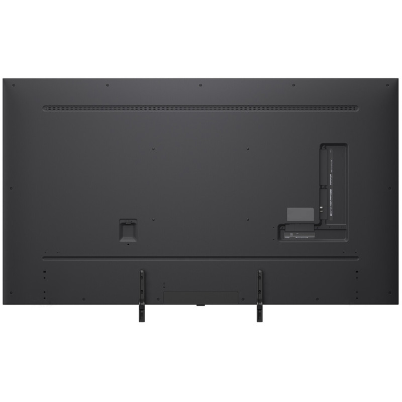 طراحی و نمای پشت تلویزیون ال جی 75QNED80 در حالت پایه‌ های نزدیک به هم محصول 2025 مونتاژ مصر و اندونزی