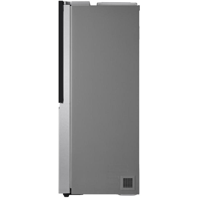 نمای بغل یخچال فریزر LG GCX-287TVS رنگ نقره ای محصول 2025