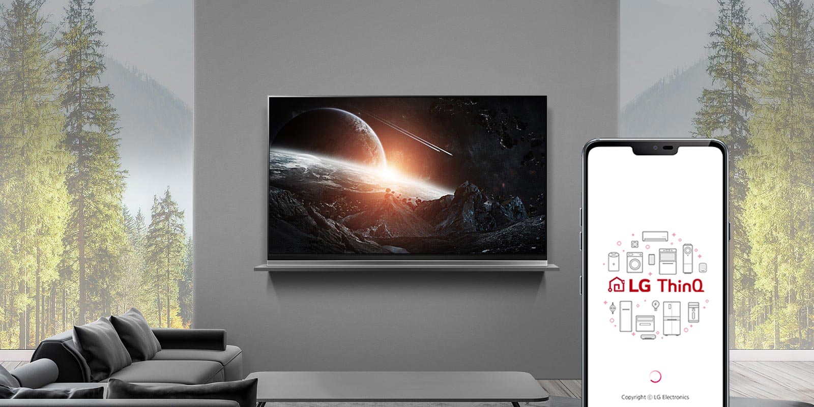 برنامه LG ThinQ در تلویزیون نانوسل ال جی NANO95