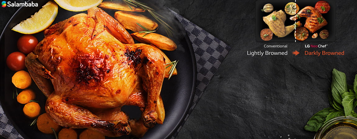 کباب کردن غذا با مایکروویو ال جی MH8265CIS