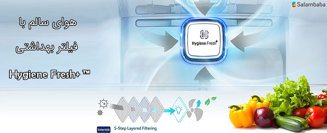 فیلتر بهداشتی Hygiene FRESH در  فریزر بالای ال جی B672