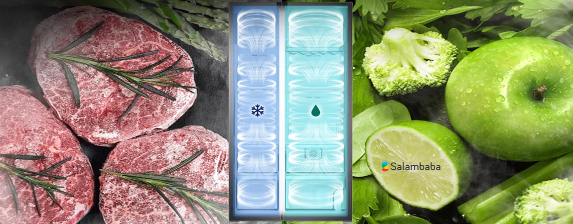 یخچال دو قلو سامسونگ RZ28-RR35 - سیستم جریان هوای Multi Flow