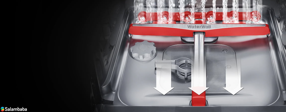 فناوری WaterWall در ظرفشویی سامسونگ 8550