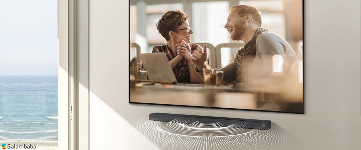 ساندبار سامسونگ مدل T650 با بلندگوهای مرکزی