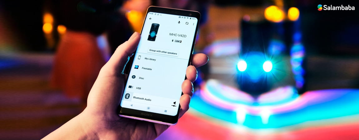 اشتراک گذاری از طریق بلوتوث در شیک سونی V42