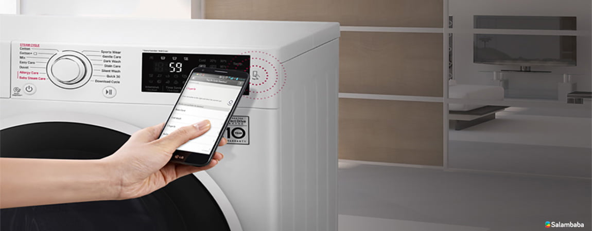 قابلیت NFC در  لباسشویی ال جی F2J5QNP7S