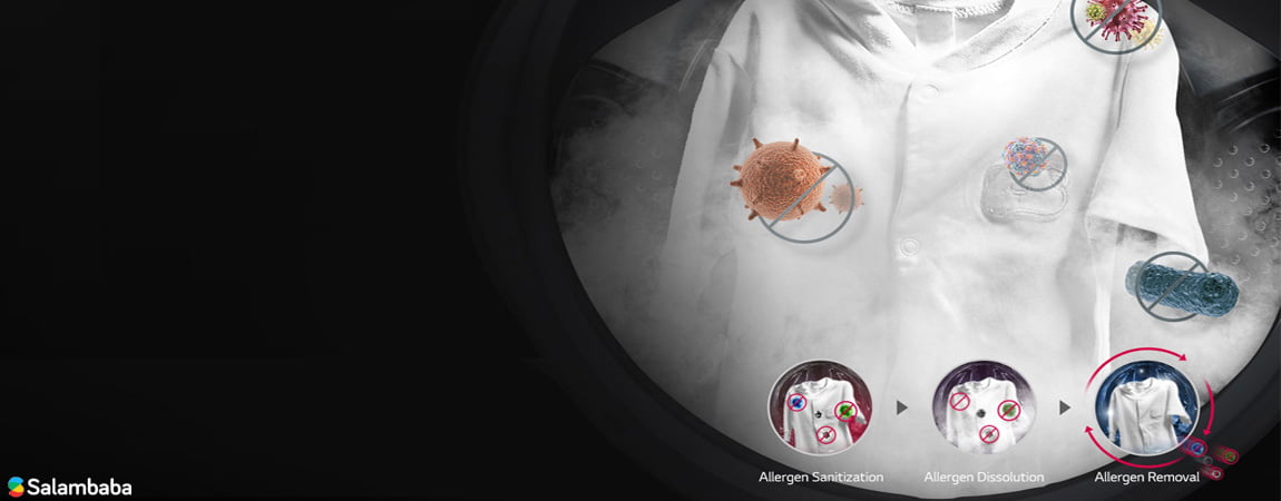 شستشو با بخار در لباسشویی ال جی F4J6VYP2W