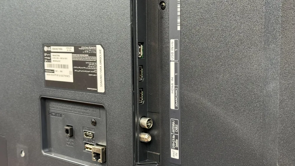 ورودی‌های تلویزیون ال جی NANO77