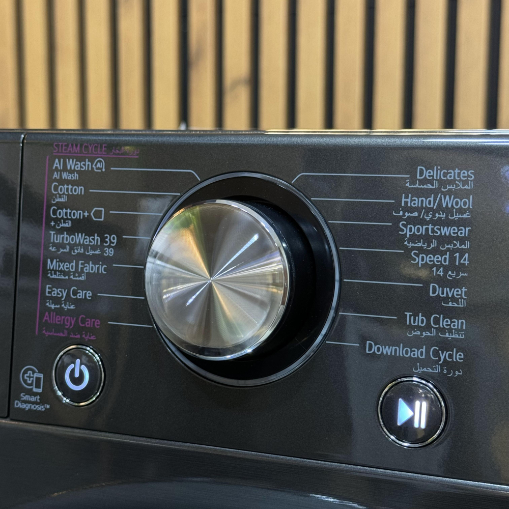 بخش انتخاب برنامه‌های شستشو در لباسشویی ال جی WR9011PBG