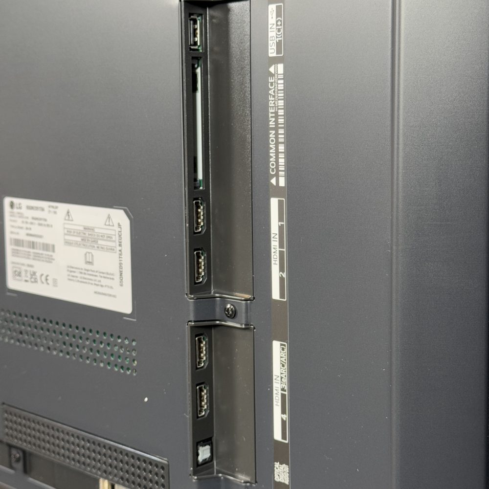 پورت‌های ورودی و خروجی تلویزیون ال جی QNED91 محصول 2024