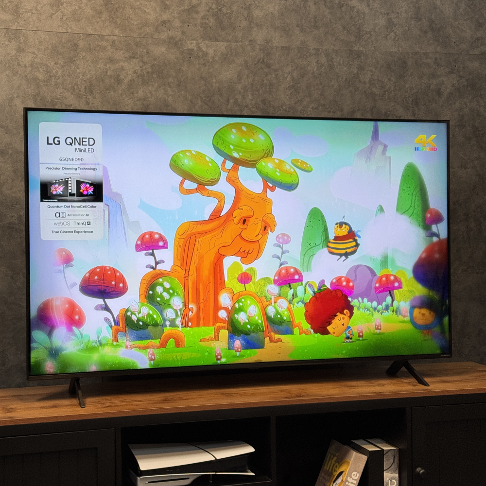 نمای کلی تلویزیون هوشمند ال جی QNED90