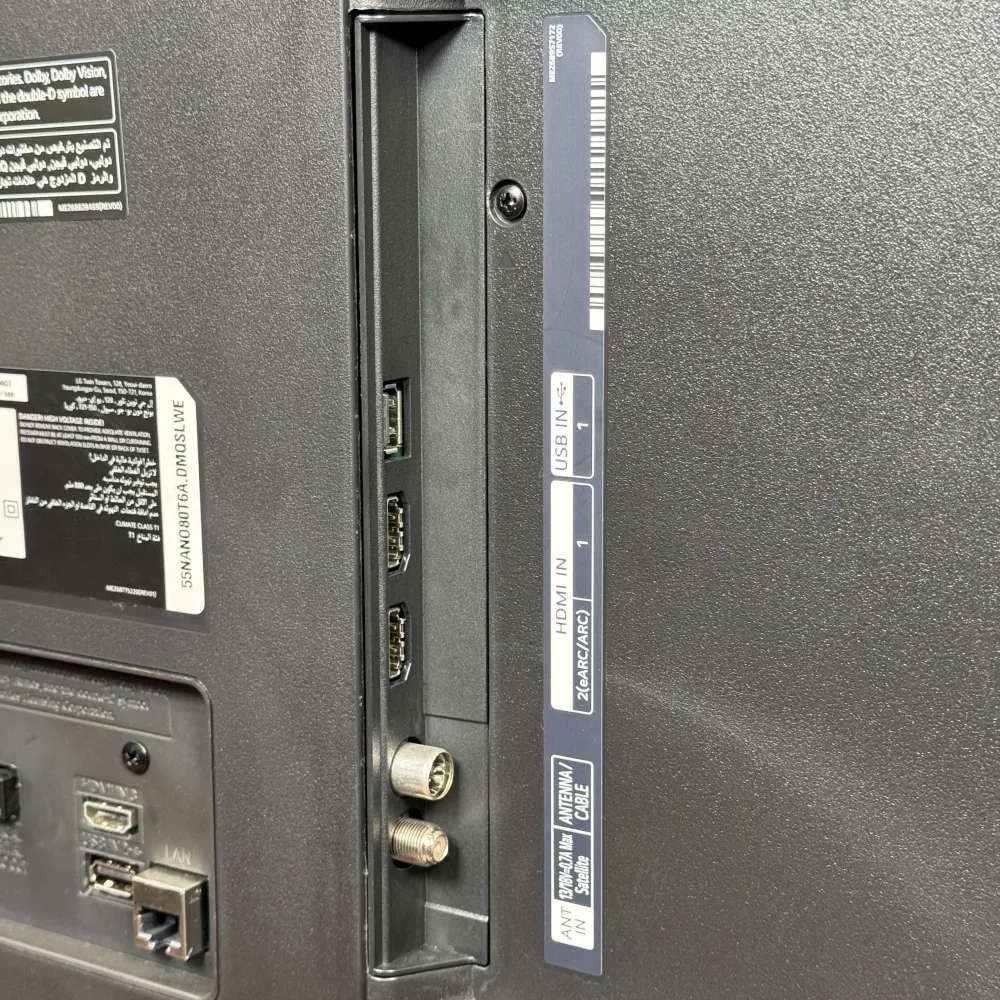 پورت‌های ورودی و خروجی تلویزیون ال جی NANO81 محصول 2024