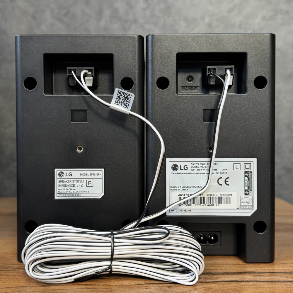 نمای پشتی بلندگوهای ساندبار LG S65TR محصول 2024