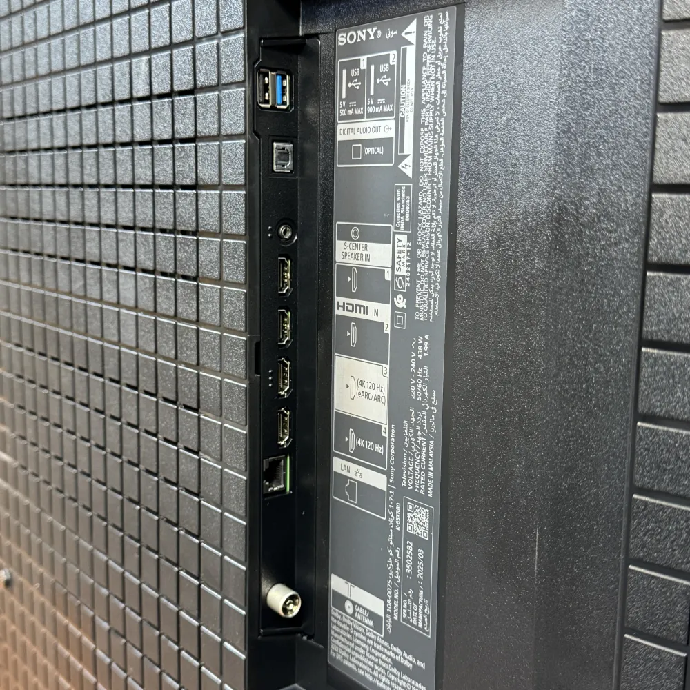 پورت‌های ورودی و خروجی تلویزیون سونی XR80 